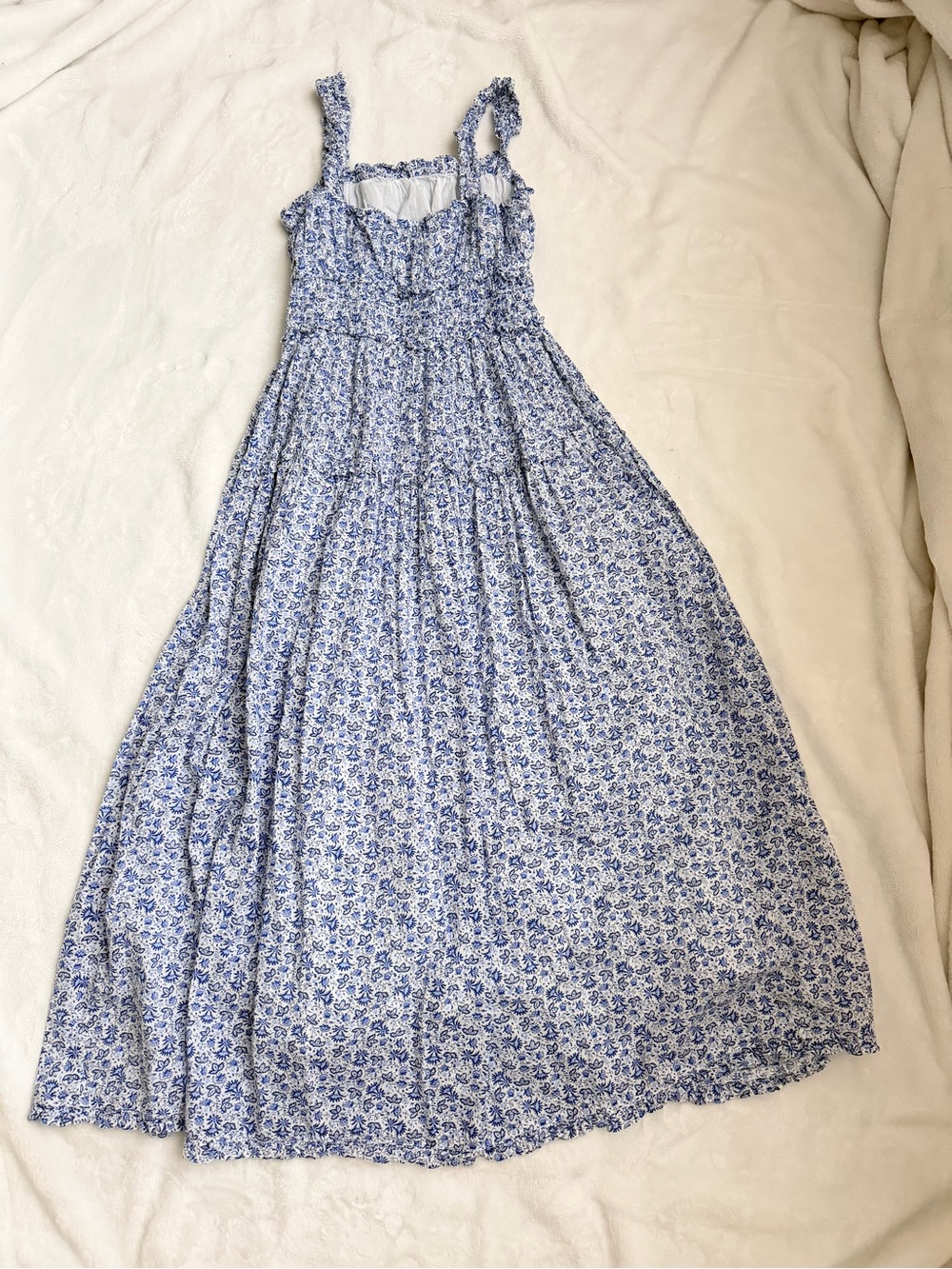 GAP x Doen Blue Floral Smocked Maxi Dress - Picture 4 of 12